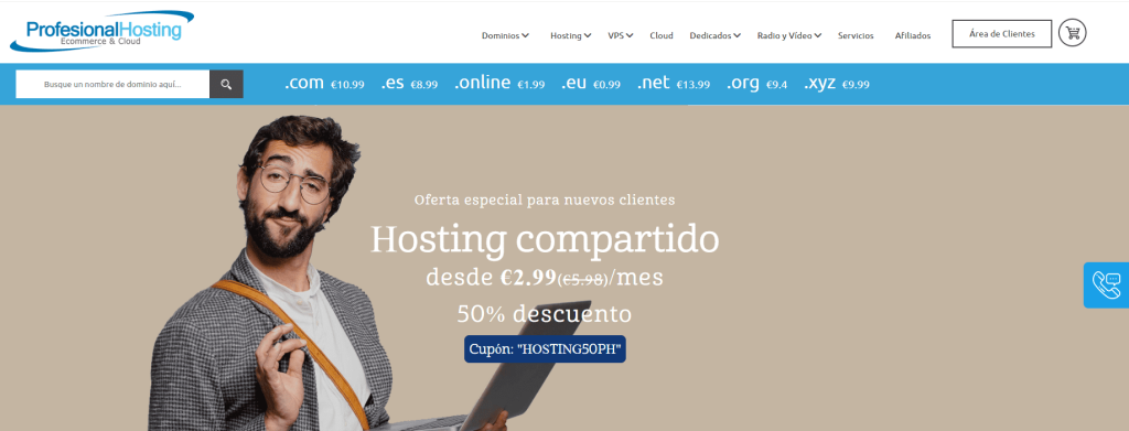 Precio hosting para PrestaShop Profesional Hosting