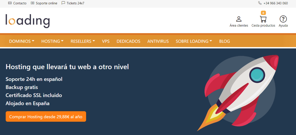 precio hosting loading