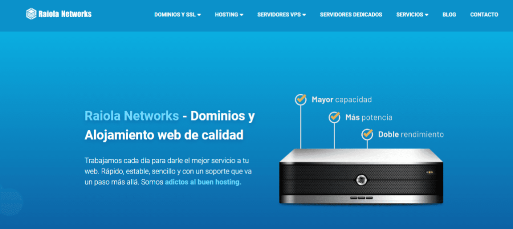 precio hosting raiola networks