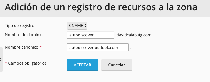 Configurar registros DNS de Office 365 en Plesk - David Calabuig